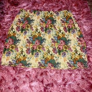 multi colored flower skirt